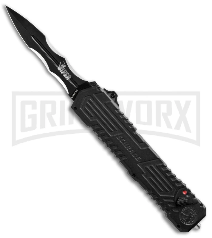 Schrade Viper SCHOTF3CB Black OTF Spring Assisted Knife - Black Plain Schrade Viper SCHOTF3CB Black OTF Spring Assisted Knife - Black Plain -Knivesand Tools Shop schrade schotf3cb otf bhq 26056 jr large