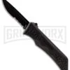 Schrade SCHOTF7BS Black OTF Spring Assisted Knife - Black Serr