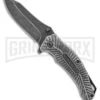 Smith & Wesson Mongoose Aluminum Liner Lock Knife - Black Stonewash Plain -Knivesand Tools Shop smith and wesson mongoose ll alum black sw GX 31292 jr large