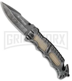 Smith & Wesson Border Guard SWBG7 Folding Knife - Black Stonewash