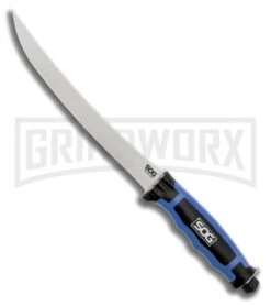 SOG Bladelight Fillet Fixed Blade Knife W/ LEDs - Satin Plain