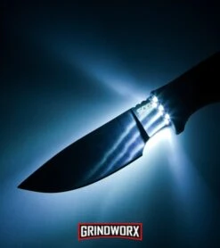 SOG Knives Bladelight Hunt Orange Fixed Blade Knife - Satin Plain -Knivesand Tools Shop sog bladelight hunt blt20l cp blacklight large