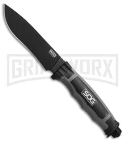 SOG Bladelight Tactical Fixed Blade Knife W/ LED - Black Plain