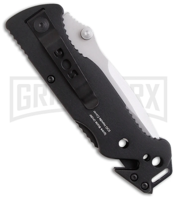SOG Escape Folding Knife FF-24 (3.4" Serr) SOG Escape Folding Knife FF-24 (3.4" Serr) -Knivesand Tools Shop sog escape ff 24 back large