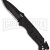 SOG Escape Black Folding Knife - Black Serr -Knivesand Tools Shop sog escape ff 25 large