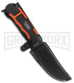 SOG Knives Rotohook Fixed Blade Knife (4.50" Satin Plain) HT101L -Knivesand Tools Shop sog rotohook fixed ht101l sheath large