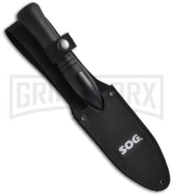 SOG Spirit Fixed Blade Knife - Black Plain -Knivesand Tools Shop sog spirit fs01 n sheath large