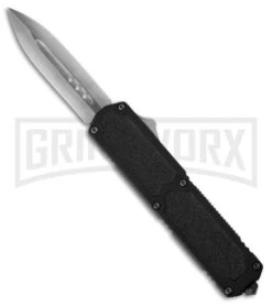 Titan Black D/A OTF Automatic Knife - Dagger Satin Plain