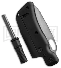 Tool Logic Folding Knife Magnesium Fire Rod & Whistle SL3 - Satin Serr -Knivesand Tools Shop tool logic sl3 fire hex fire starter large