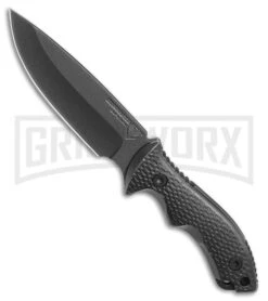 United Cutlery Bushcraft Bushmaster Fixed Blade Knife - Black Plain