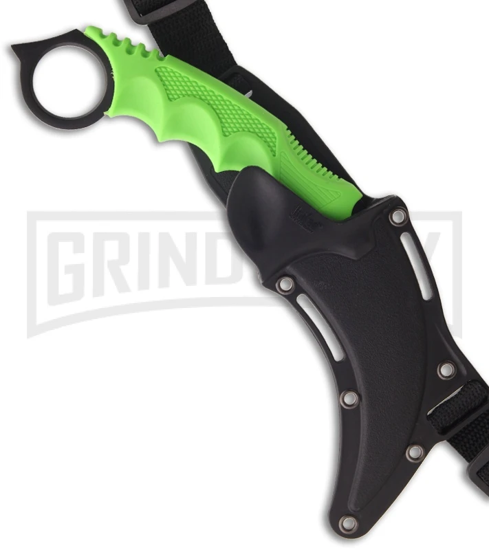 United Cutlery M48 Apocalypse Karambit Green Fixed Blade Knife - Black Plain United Cutlery M48 Apocalypse Karambit Green Fixed Blade Knife - Black Plain -Knivesand Tools Shop united cutlery m48 apocalypse karambit uc2951 sheath large