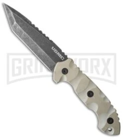 United Cutlery USMC Tactical Fighter Fixed Blade Knife - Black Plain